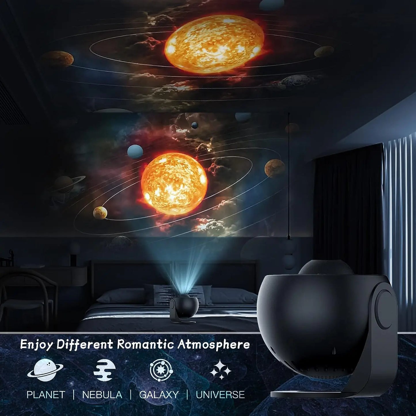 Mexllex 13 In 1 Galaxy Ultral Star Projector Led Night Light With 13 Discs