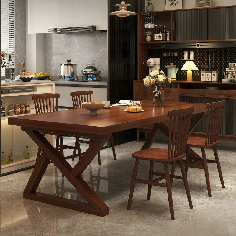 LZJV Wooden Dining Table for Home and Restaurant Use