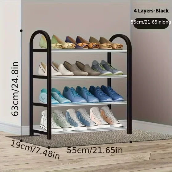 Multi Layer Stackable Shoe Rack for Free Standing Storage