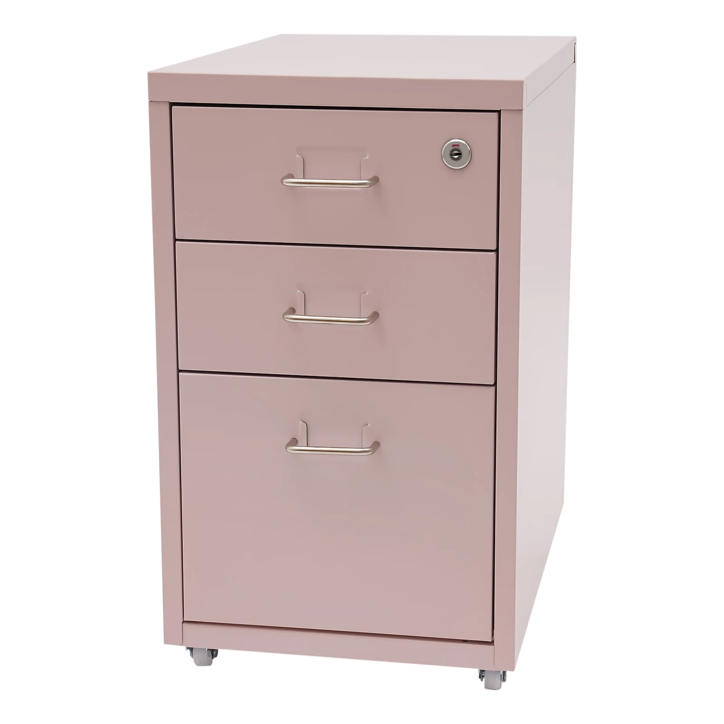 Bymaocar 3 Tier Vertical File Cabinet With Lock On Casters
