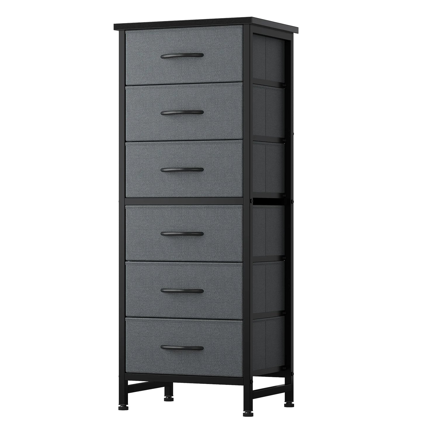 JHK Fabric Drawer Dresser With Metal Frame