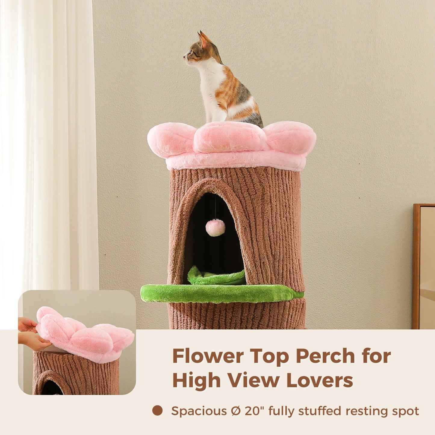 PAWZ Road Multilevel Cat Tree With Condos And Scratching Posts