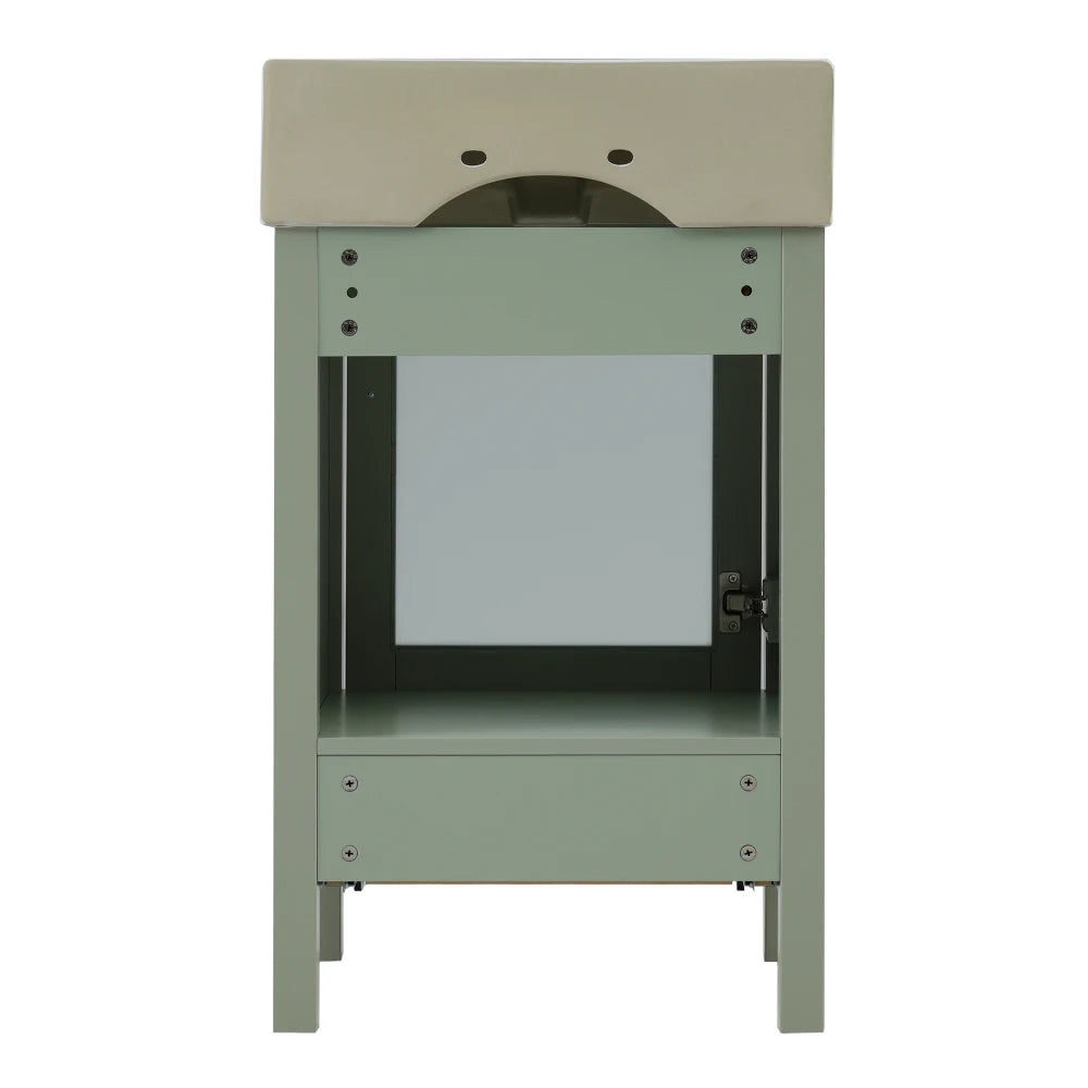 LWO Bathroom Vanity With Ceramic Sink And Ample Storage