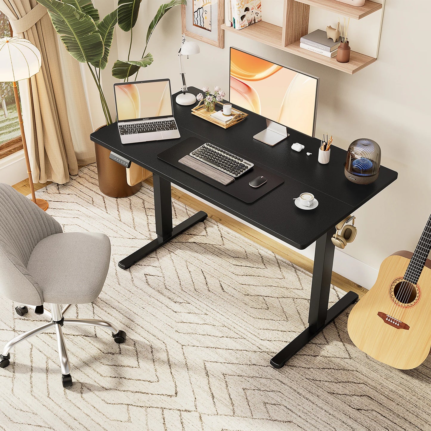 JHK Ergonomic Electric Standing Desk Height Adjustable Computer Workstation