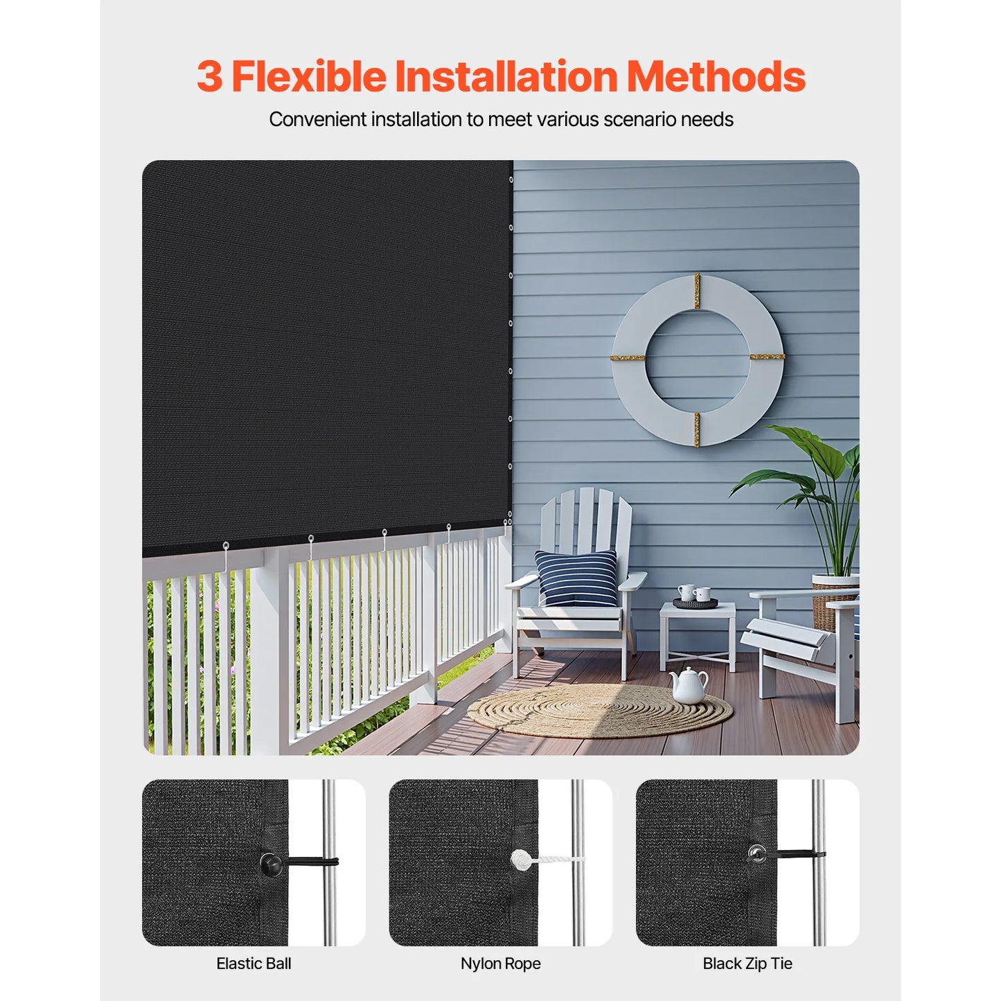 SucceBuy 90 Percent Sun Shade Cloth HDPE Canopy For Outdoor Pergola