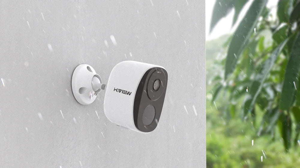 H.VIEW Battery Powered Outdoor WiFi 2K Security Camera With Spotlight