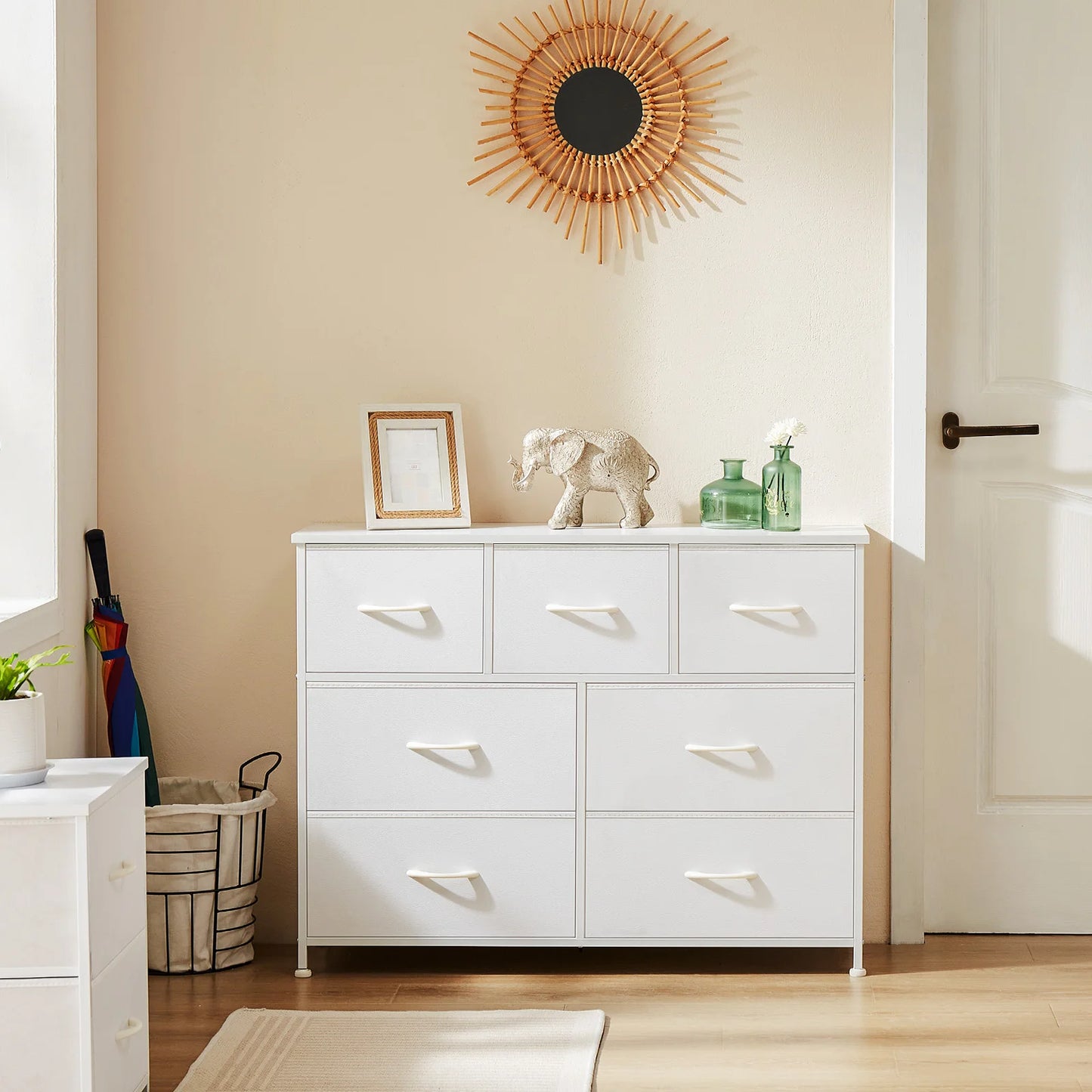 JHK Dresser With Seven Fabric Drawers Closet Organizer