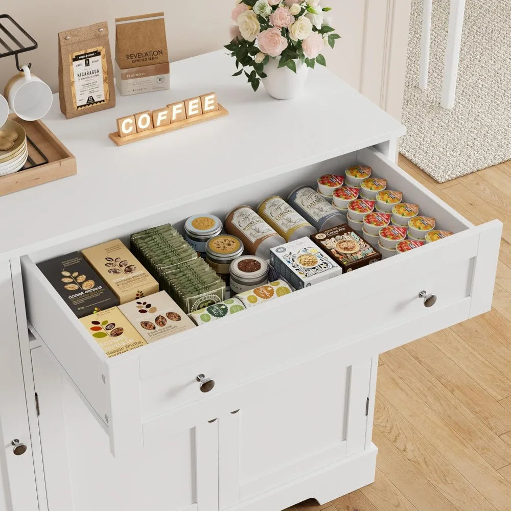 Buffet Cabinet With Storage Modern Sideboard Wood