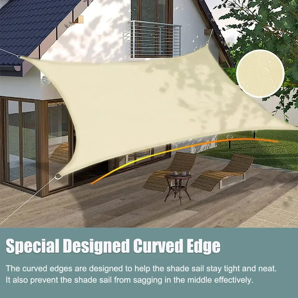 Waterproof Shade Sail For Outdoor Patio And Garden UV Protection