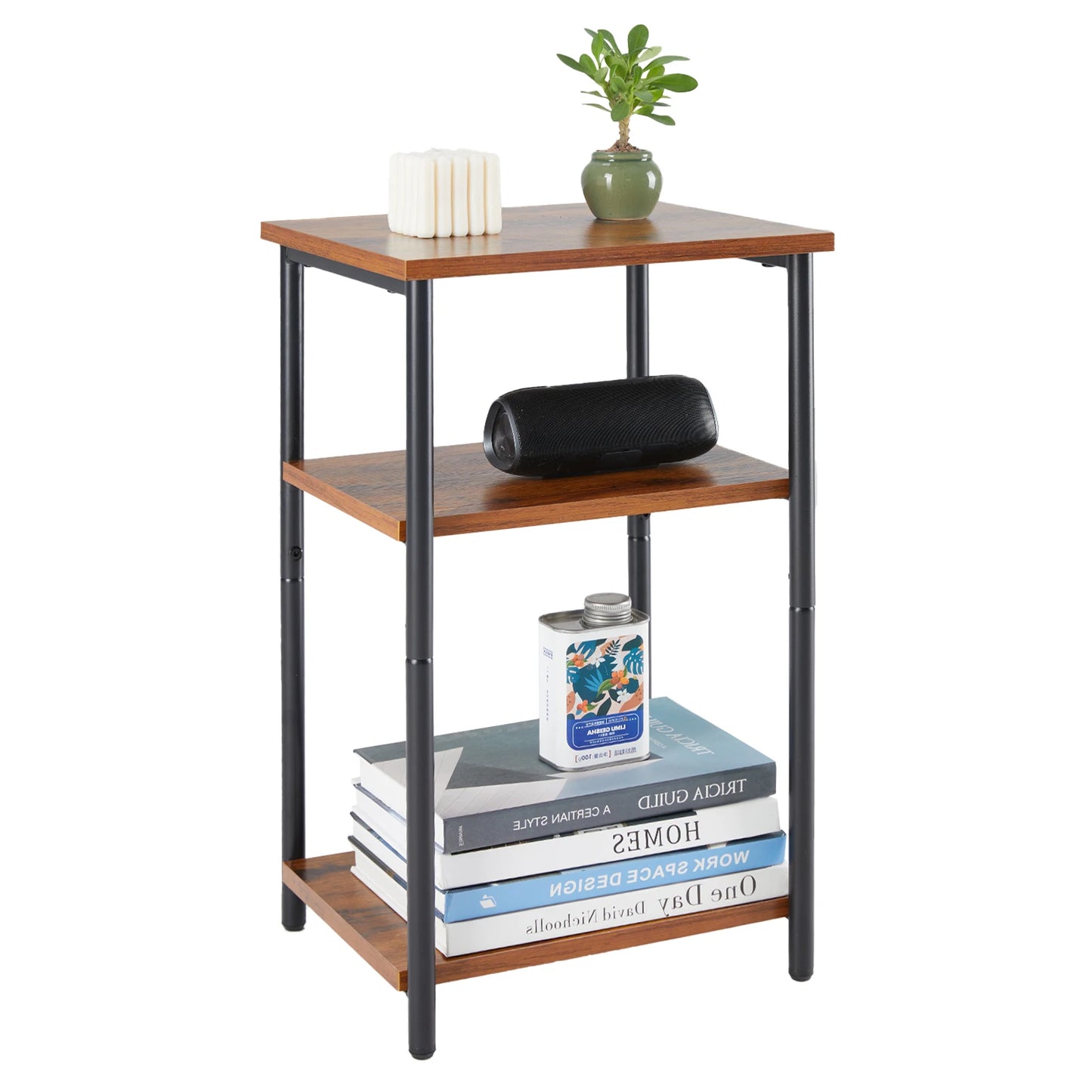 JHK 2/3-Tier End Table and Side Tables With Adjustable Feet
