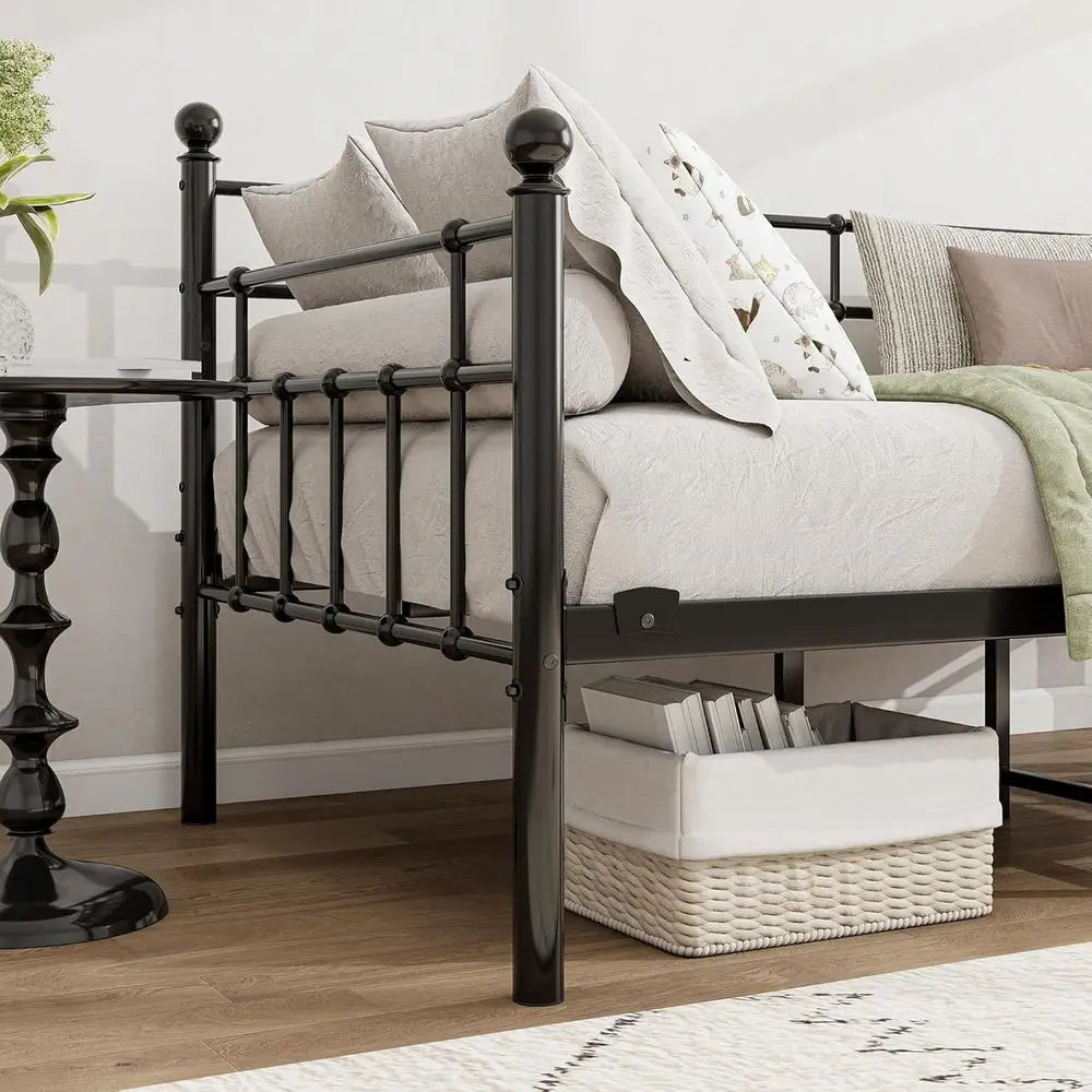 Boeng Metal Daybed Sofa Bed With Steel Slats Noise Free