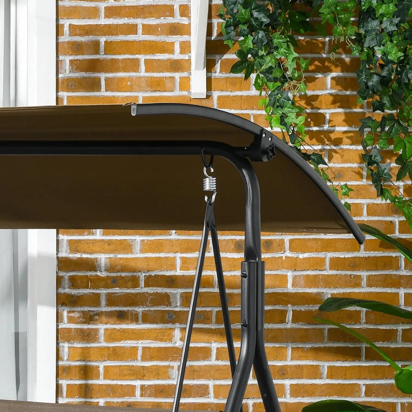 3-Person Porch Swing With Stand For Outdoor Patio With Canopy