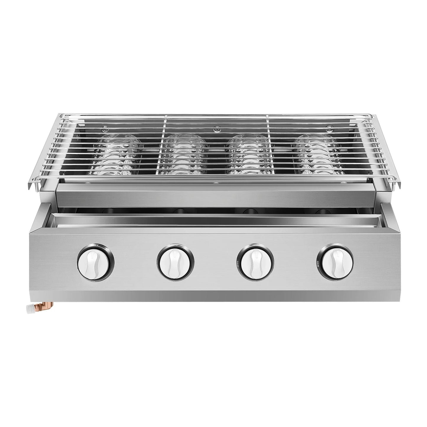 Portable Four Burner Propane Grill Smokeless Removable Outdoor Barbecue