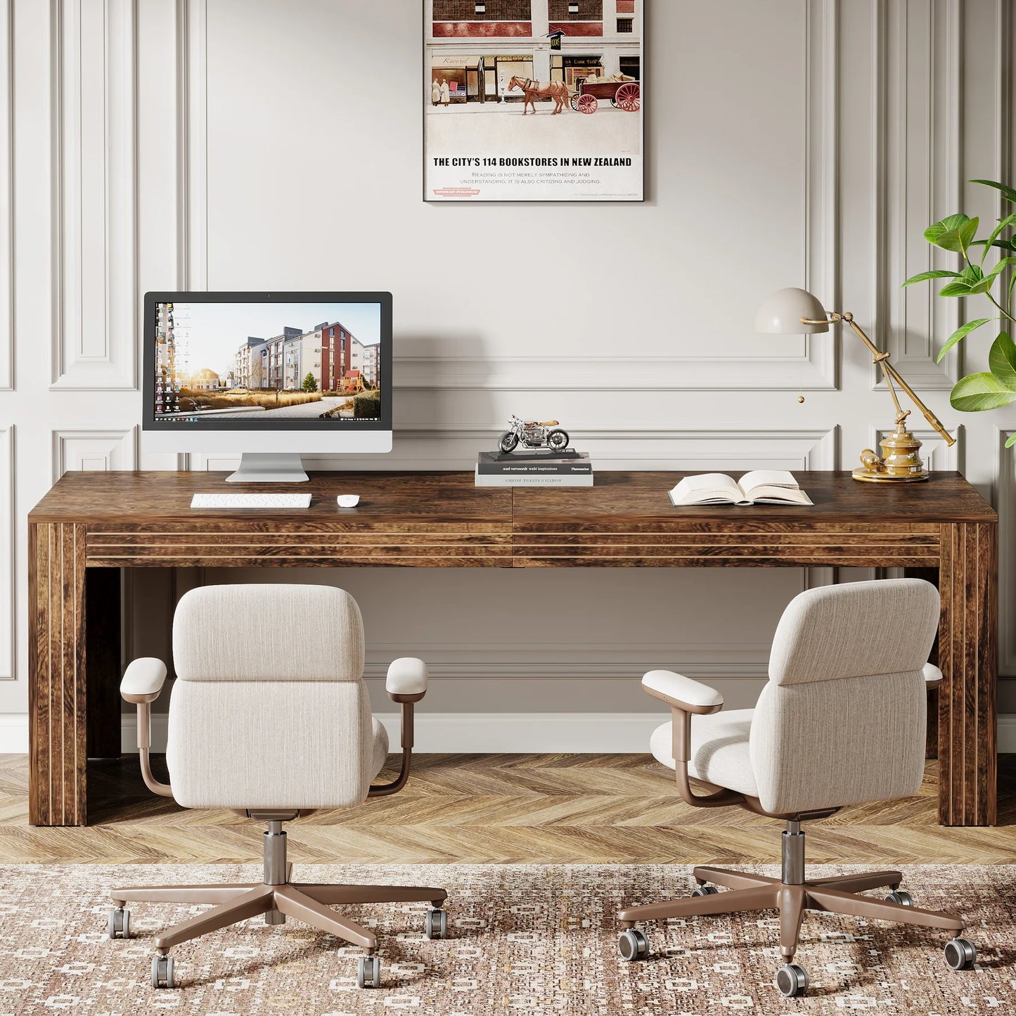 Tribesigns Long Desk For Home Office Writing Table