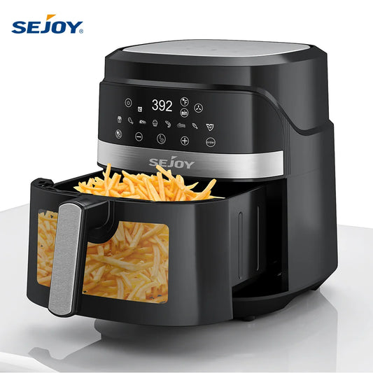 SEJOY Air Fryer Oven 8-in-1 Oilless Cooker Roast Bake Dehydrate Keep Warm