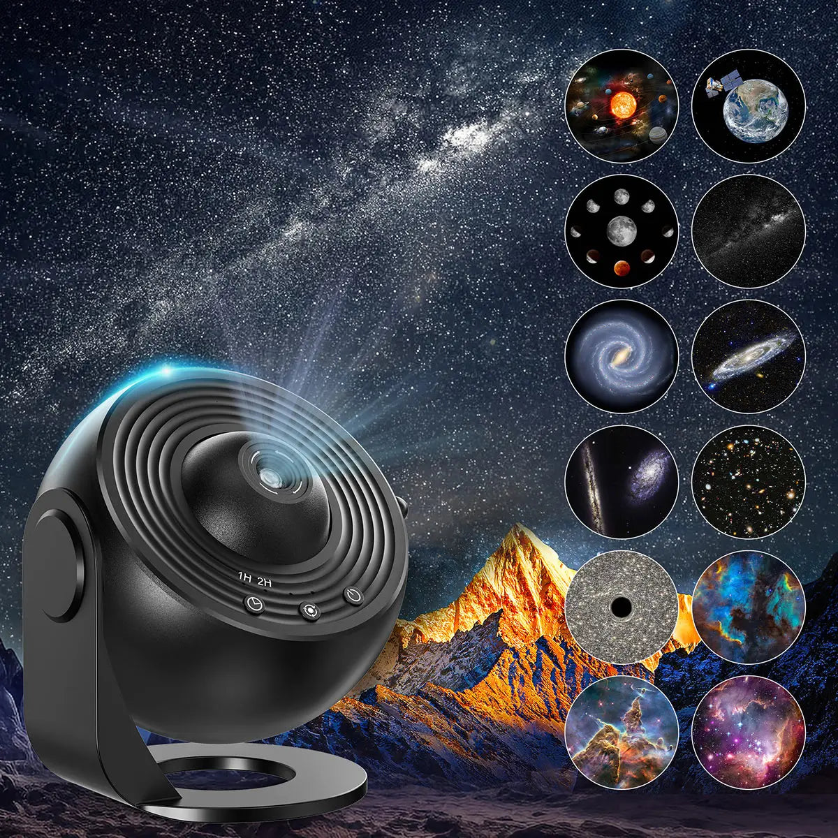 Mexllex 13 In 1 Galaxy Ultral Star Projector Led Night Light With 13 Discs