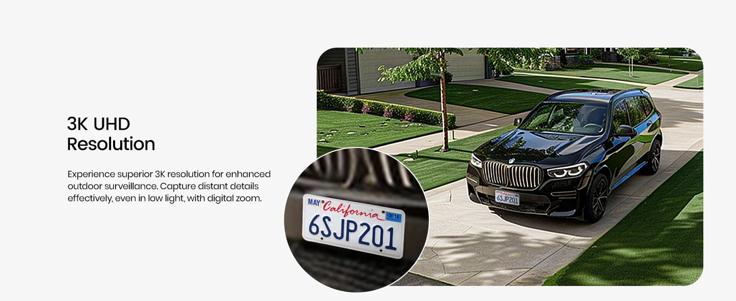 DEKCO 3K UHD WiFi Floodlight Camera With 360 Degree View