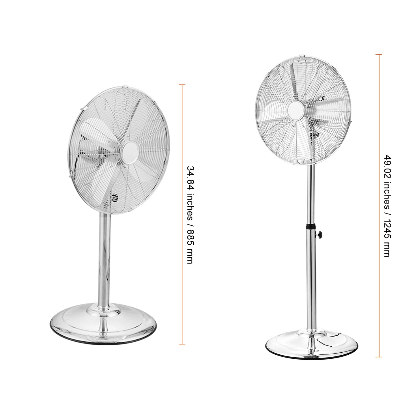 VEVOR Industrial Pedestal Fan 85-Degree Oscillating 3-Speed