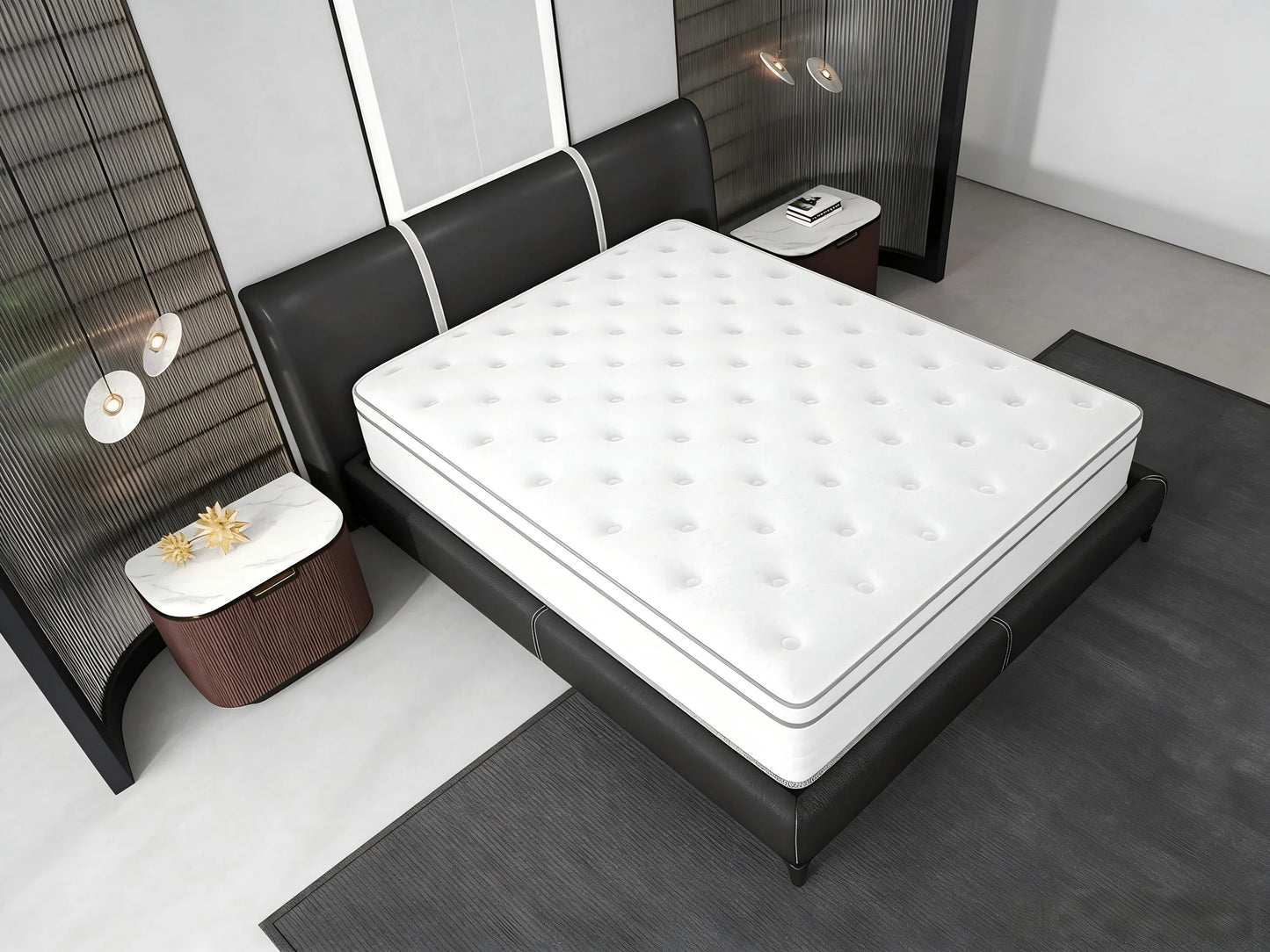 Madevos Hybrid Mattress In A Box With Memory Foam Pocket Springs