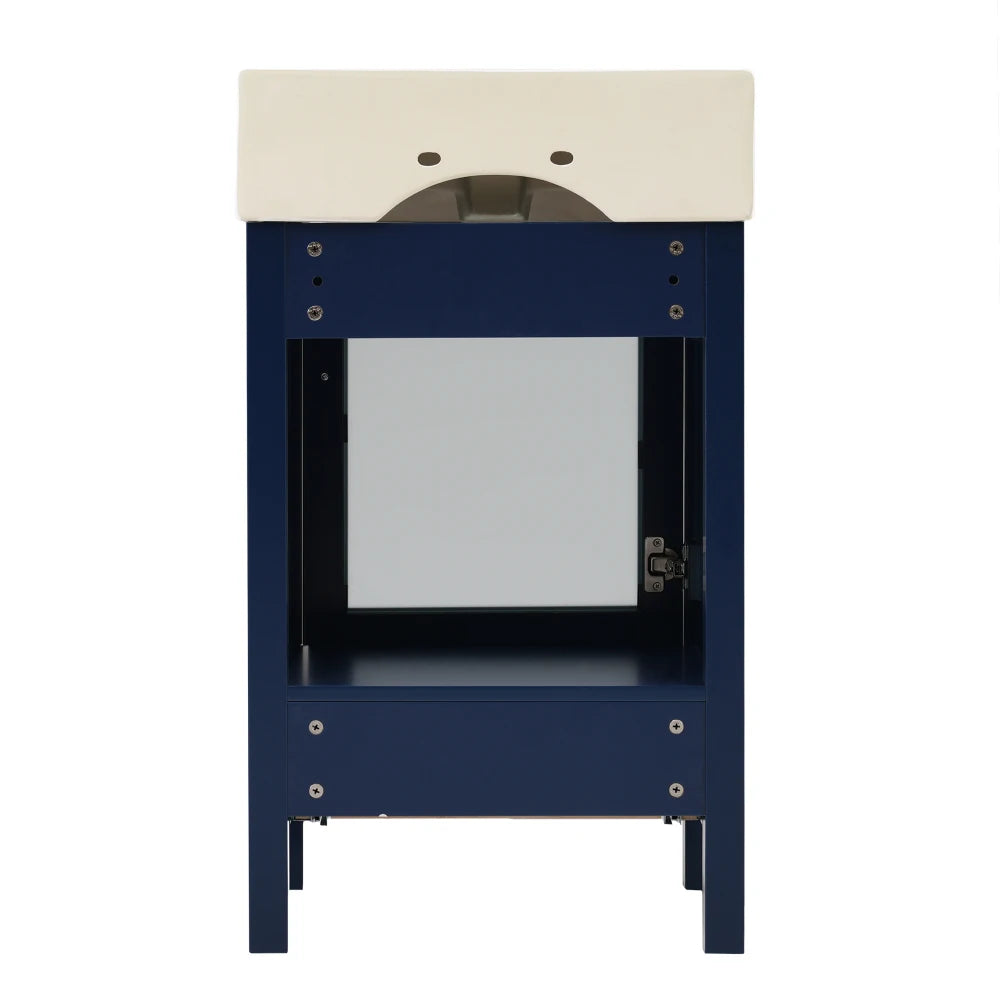 LWO Bathroom Vanity With Ceramic Sink And Ample Storage