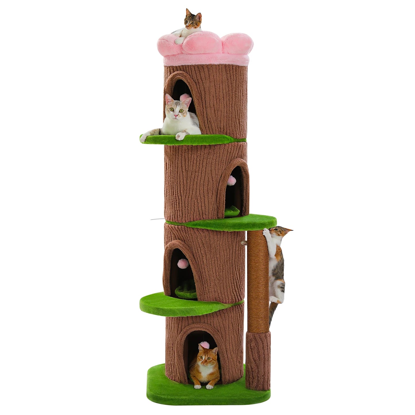 PAWZ Road Multilevel Cat Tree With Condos And Scratching Posts