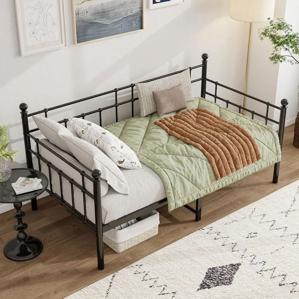 Boeng Metal Daybed Sofa Bed With Steel Slats Noise Free
