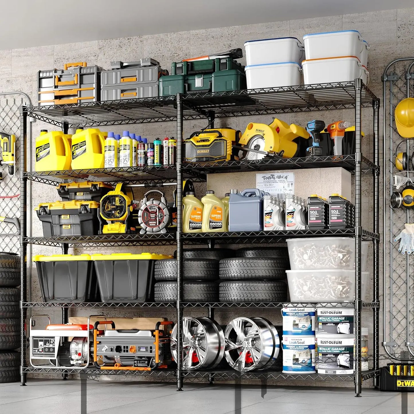 TWISTER.CK Heavy Duty 5-Tier Metal Shelving Unit For Kitchen