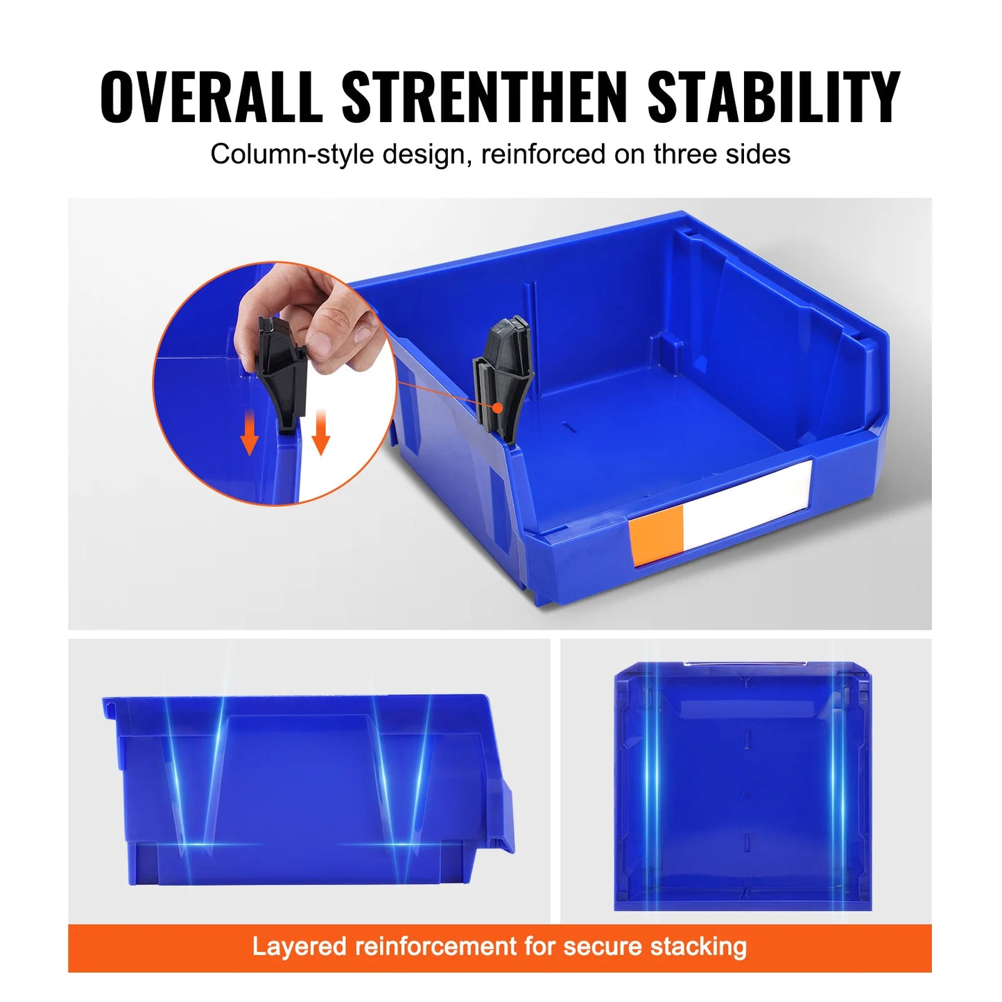 SucceBuy Stackable Garage Storage Bins
