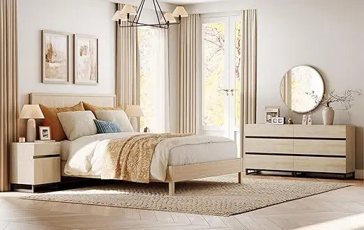 RBXC Dresser And Nightstand Set Modern Bedroom Furniture 3 Piece