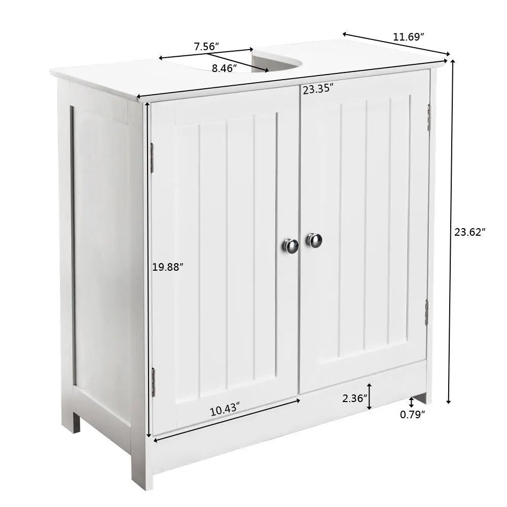 Bathroom Vanity Sink Cabinet With Two Shelves Under Sink Storage