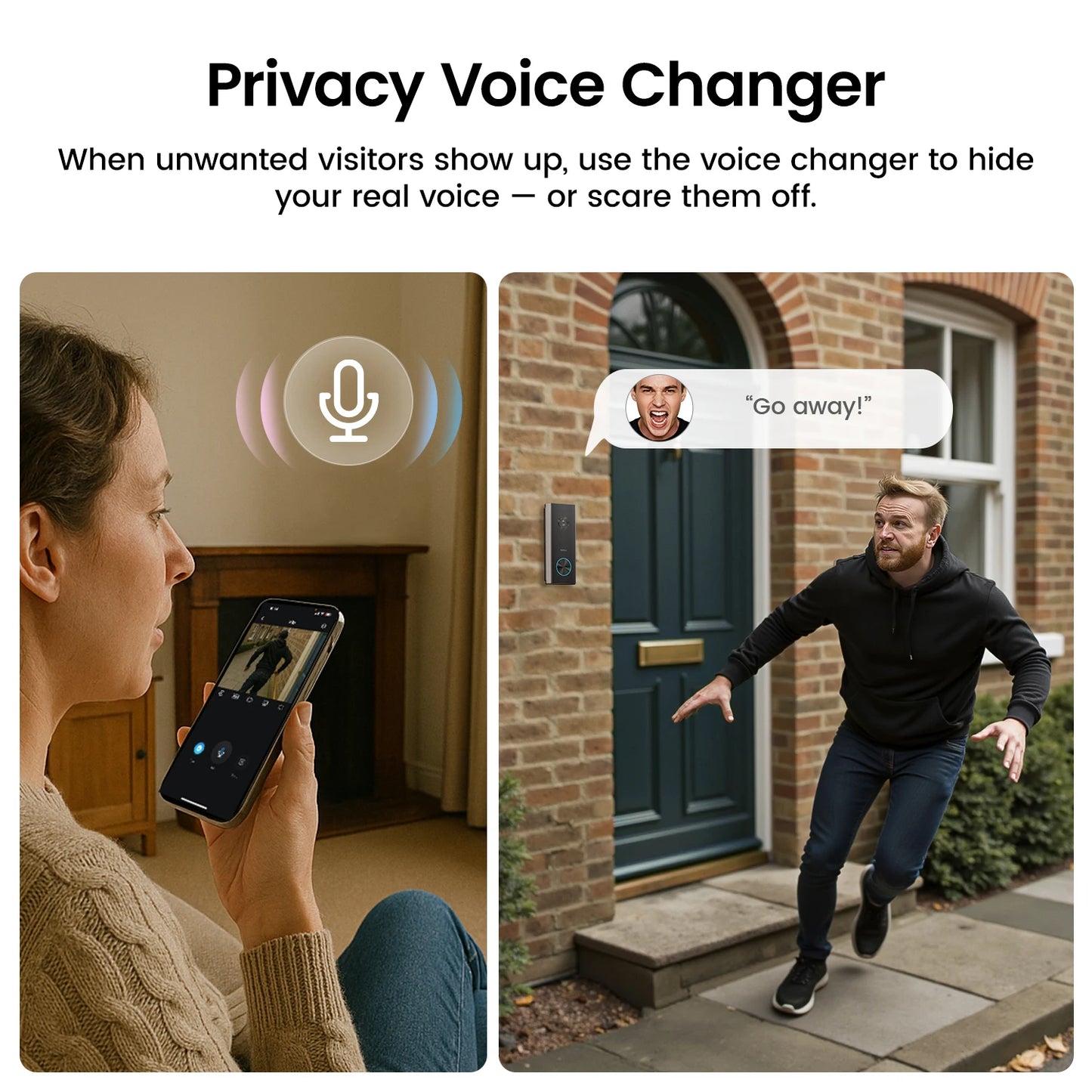 Dekco 3MP WiFi Doorbell Battery Intercom 2-Way Audio Alexa