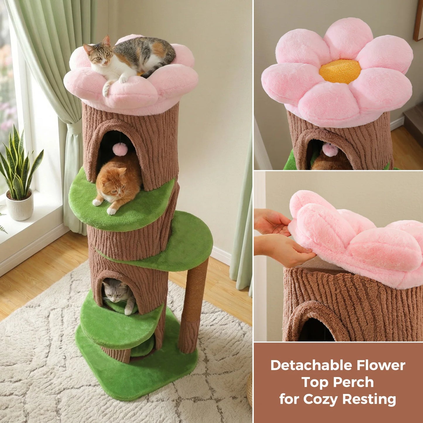 PAWZ Road Multilevel Cat Tree With Condos And Scratching Posts