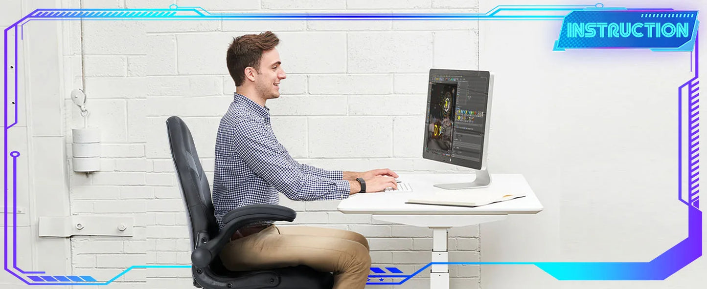 JHK Ergonomic Office Gaming Chair With Adjustable Flip Up Armrests