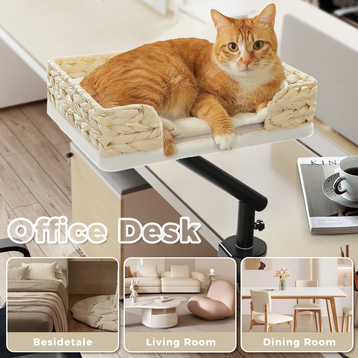 PAWZ Road Cat Desk Bed 360 Degree Rotatable Stand For Indoor Cats