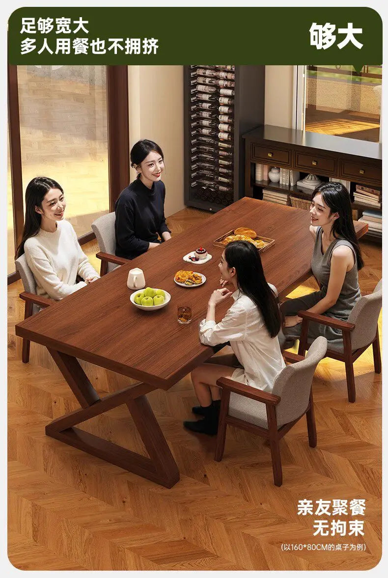 LZJV Solid Wood Modern Dining Table For Home Interiors
