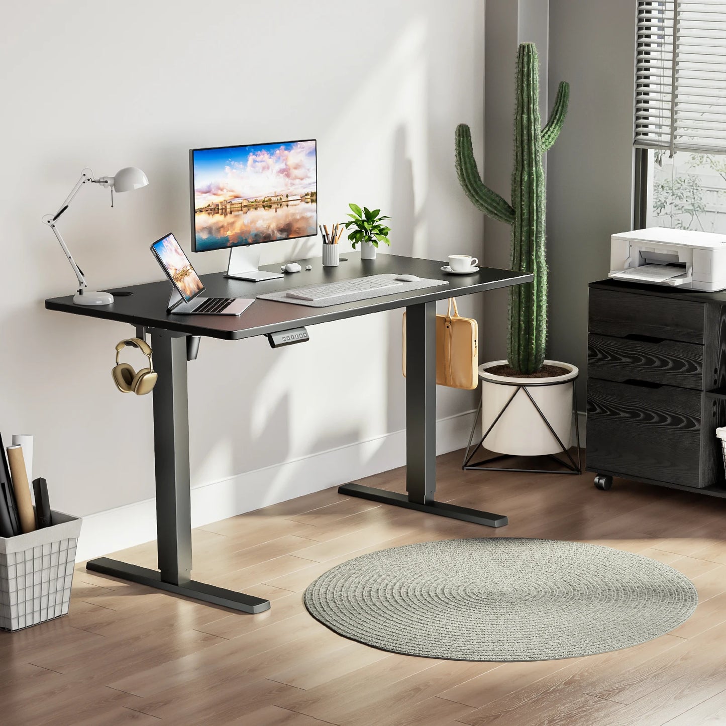 JHK Ergonomic Electric Standing Desk Height Adjustable Computer Workstation