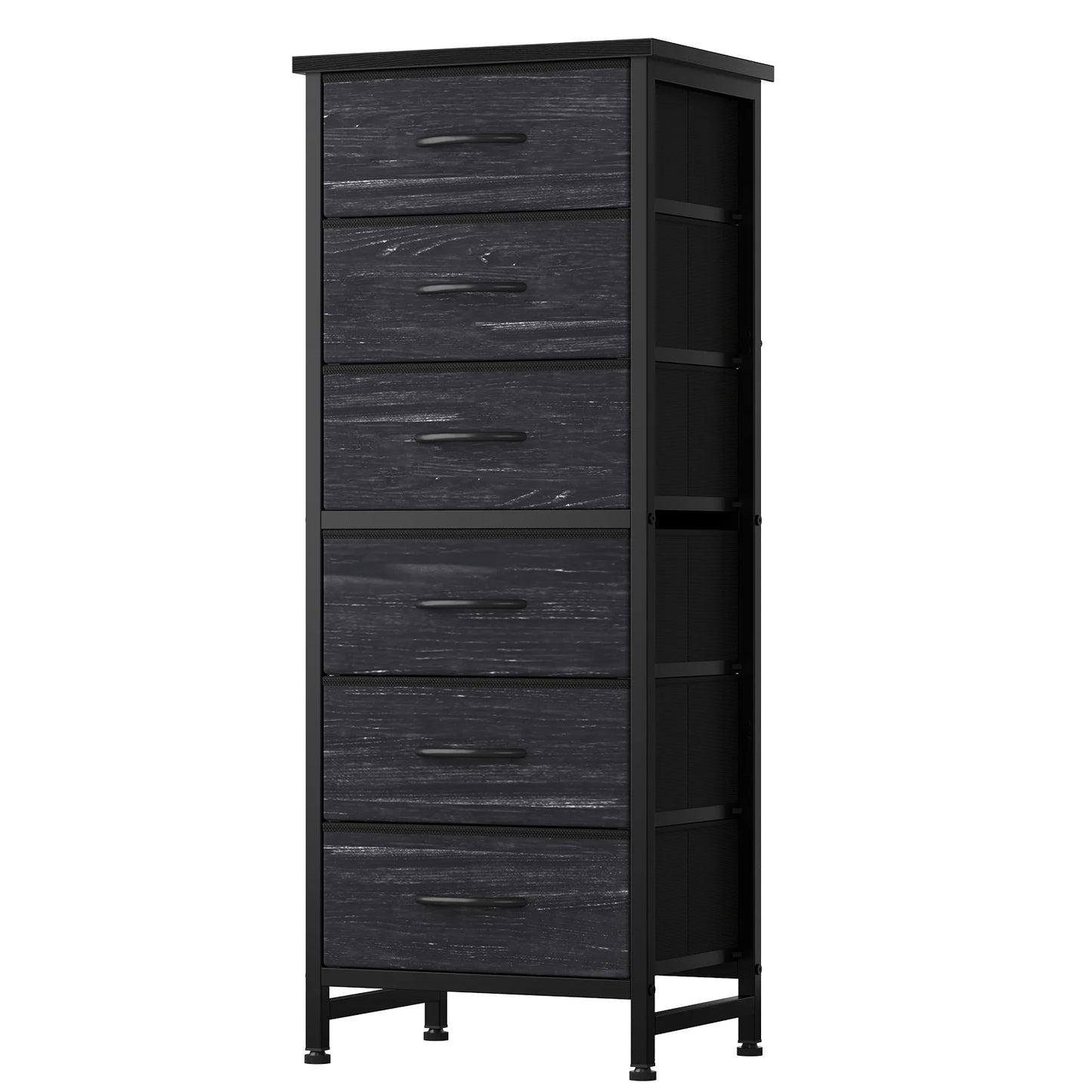 JHK Fabric Drawer Dresser With Metal Frame