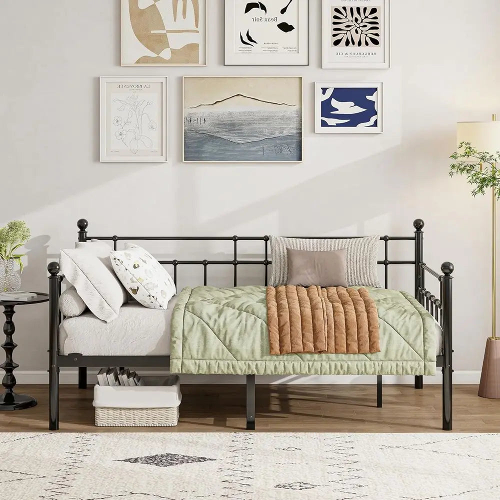 Boeng Metal Daybed Sofa Bed With Steel Slats Noise Free