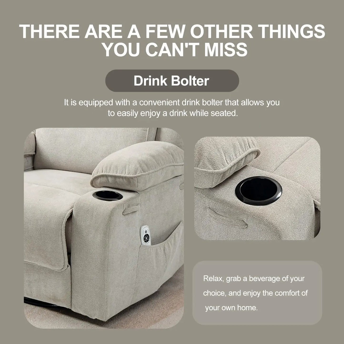 XIAOLANG Rocker Recliner With Massage Heated Cup Holders Remote