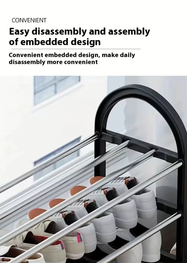 Multi Layer Stackable Shoe Rack for Free Standing Storage