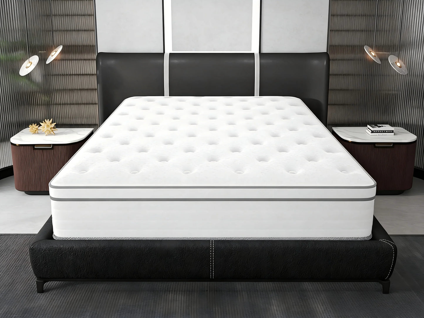 Madevos Hybrid Mattress In A Box With Memory Foam Pocket Springs