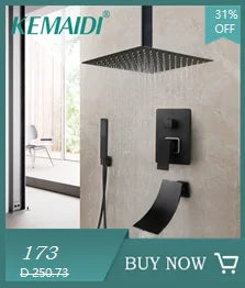 KEMAIDI Rectangular Marble Ceramic Vessel Sink With Faucet Set