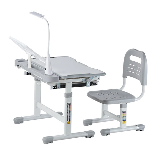 SucceBuy Kids Study Desk and Chair Set with Adjustable Height