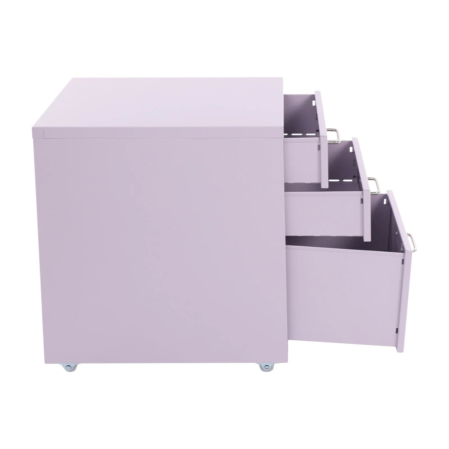 Bymaocar 3 Tier Vertical File Cabinet With Lock On Casters