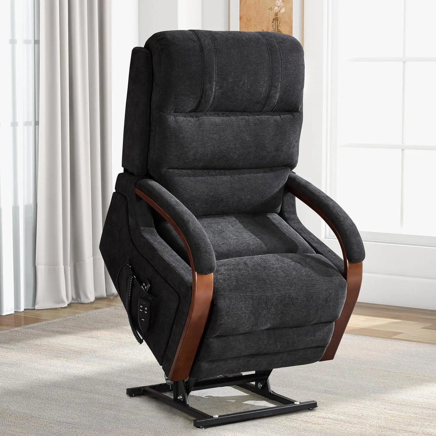 Dual Motor Power Lift Recliner With Massage And Heat