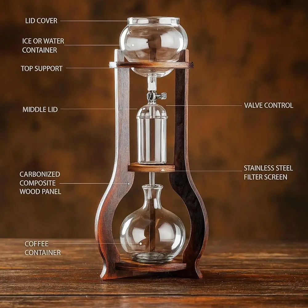 Iced Coffee Cold Brew Drip Tower Coffee Maker With Valve