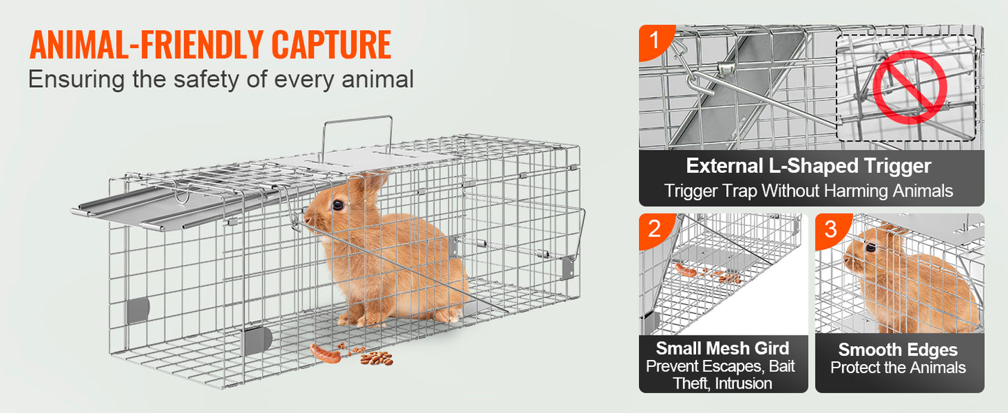 SucceBuy Humane Live Animal Cage Trap For Rodents And Cats