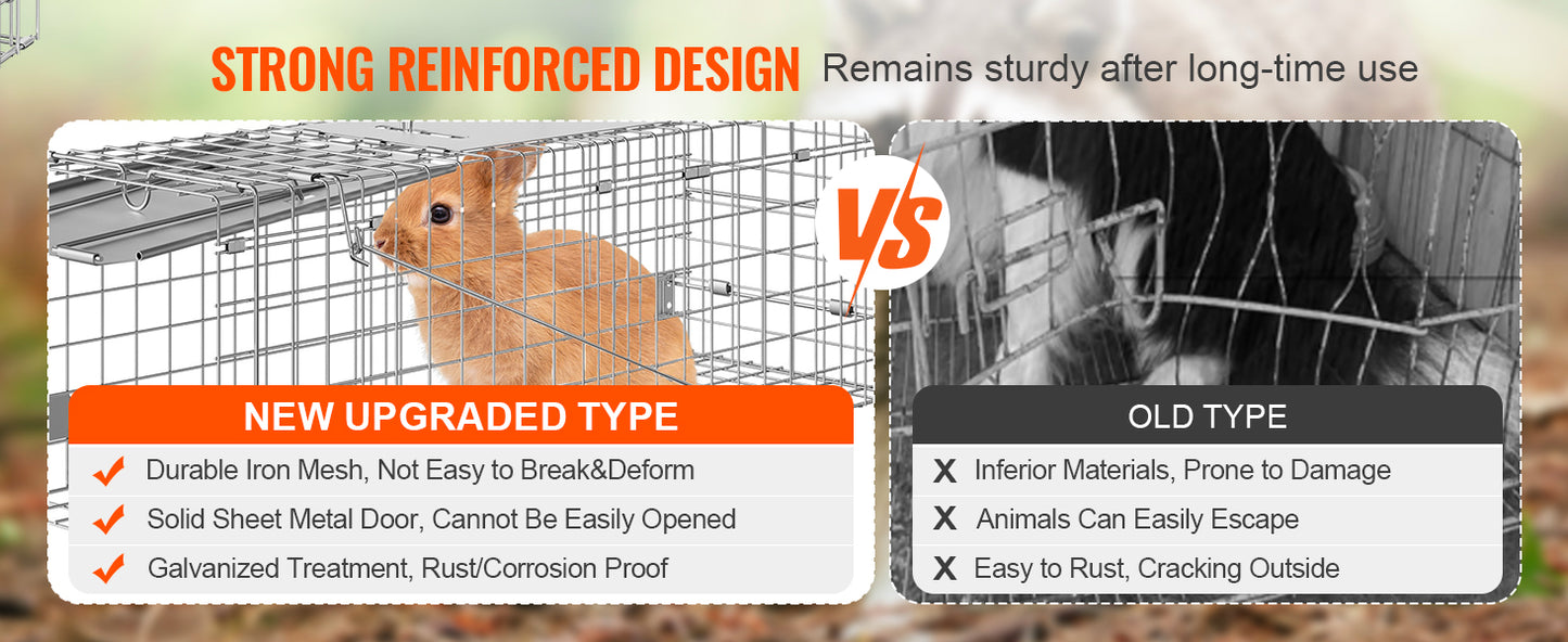 SucceBuy Humane Live Animal Cage Trap For Rodents And Cats