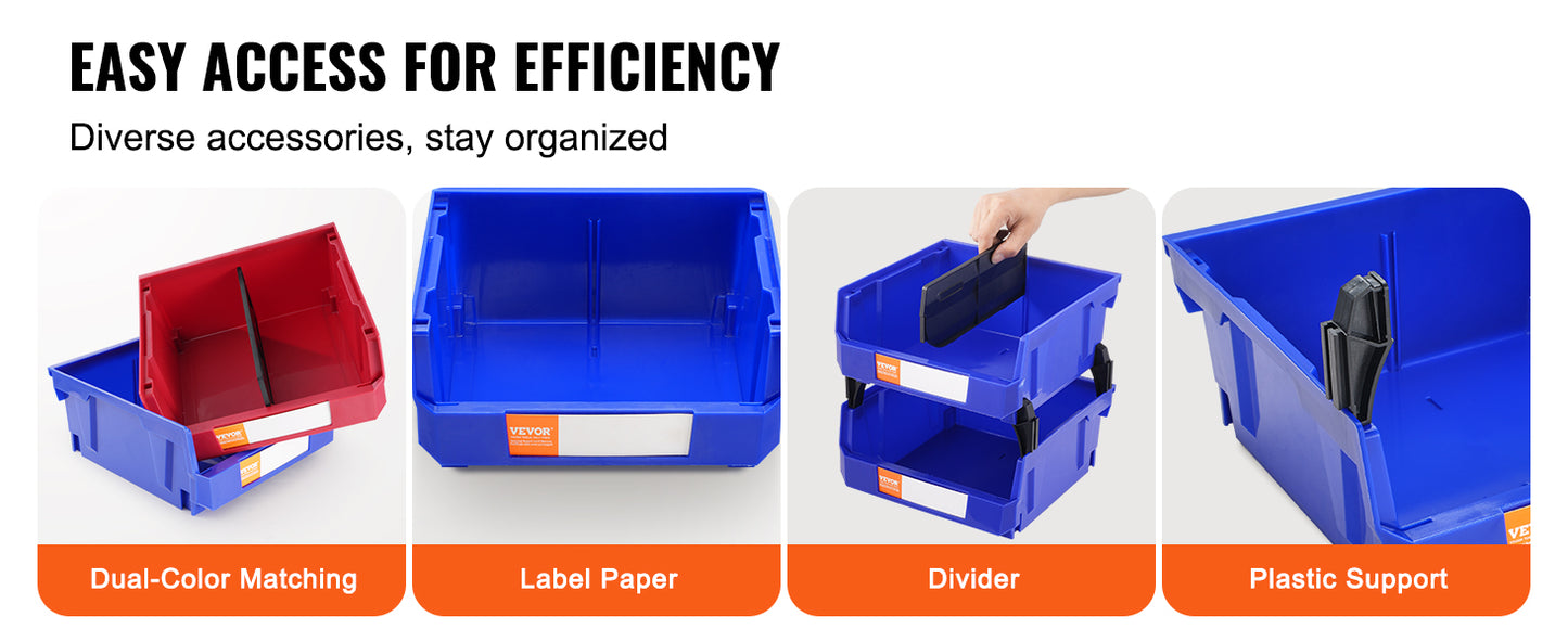 SucceBuy Stackable Garage Storage Bins