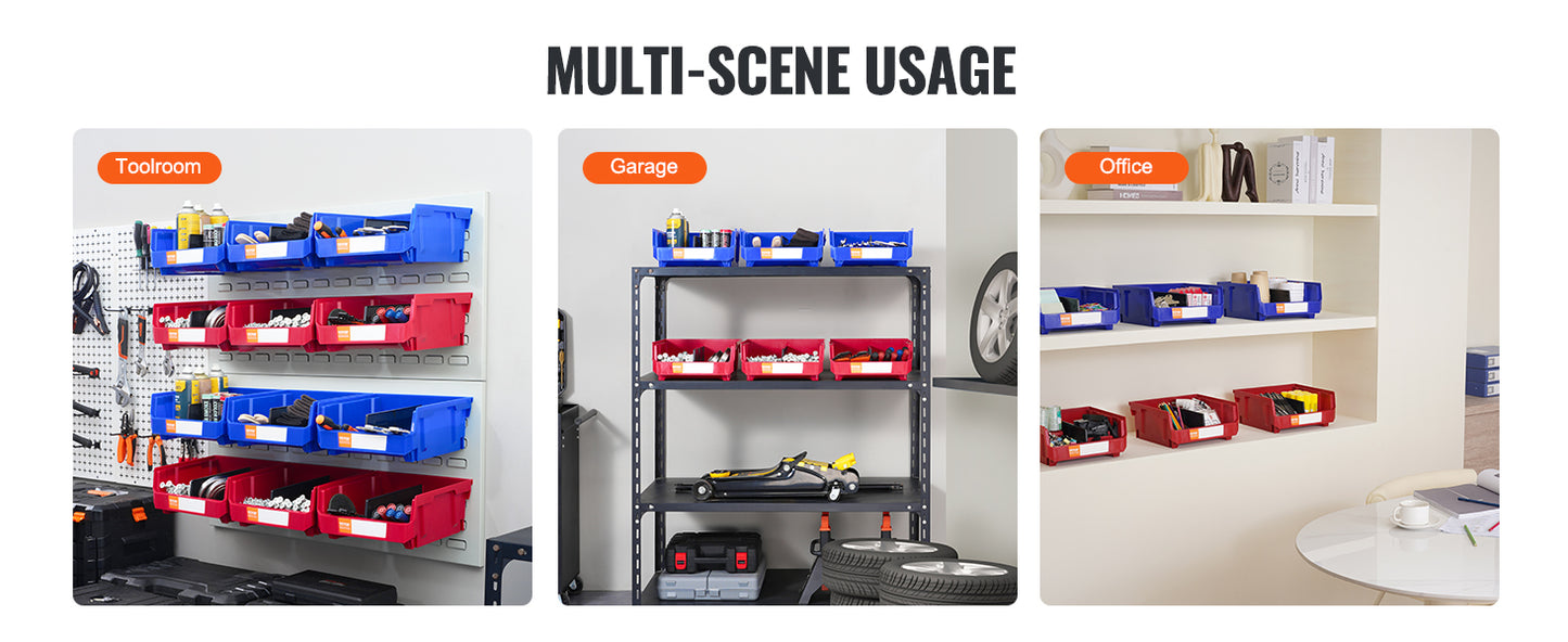 SucceBuy Stackable Garage Storage Bins